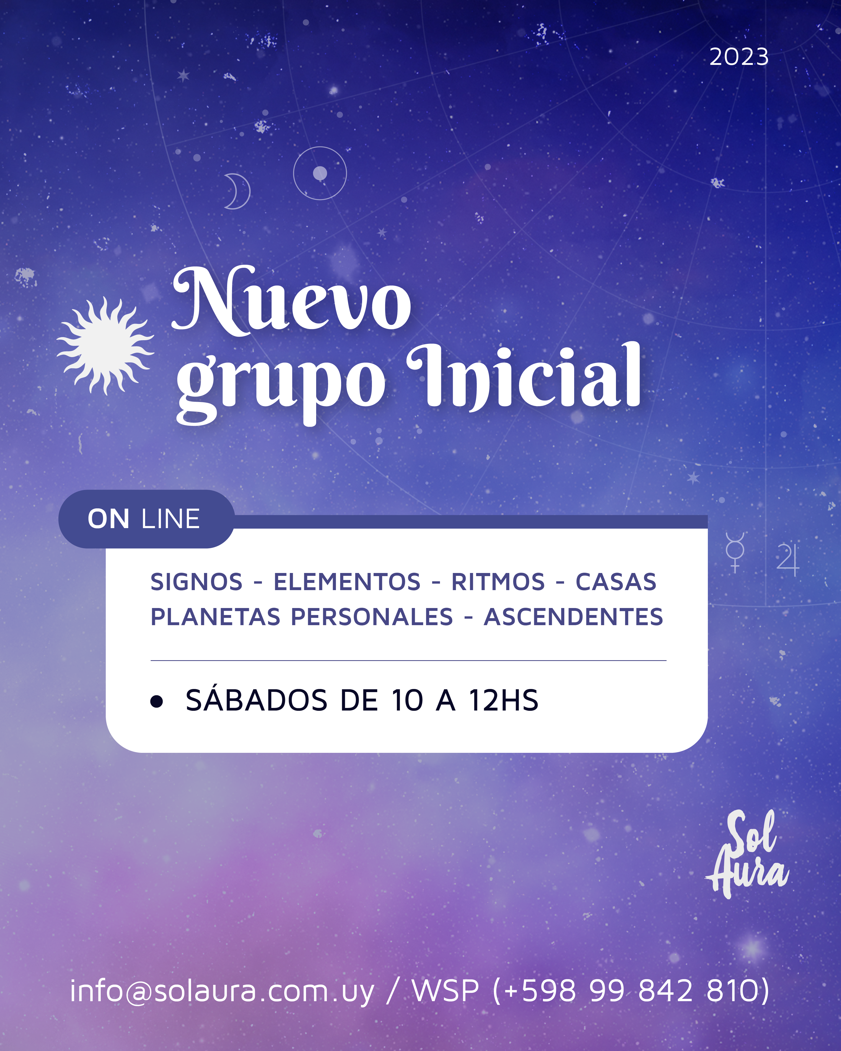 Astrología 1ero - Agosto 2023