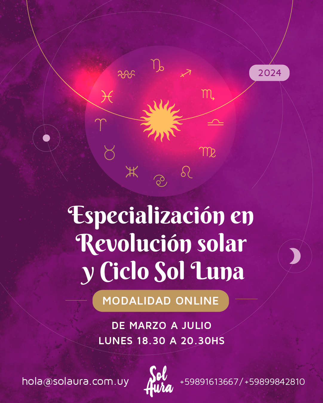 Especialización en Revo Solar y Ciclo Sol . Luna